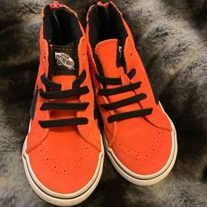 Like NEW cool kicks—orange suede Vans!